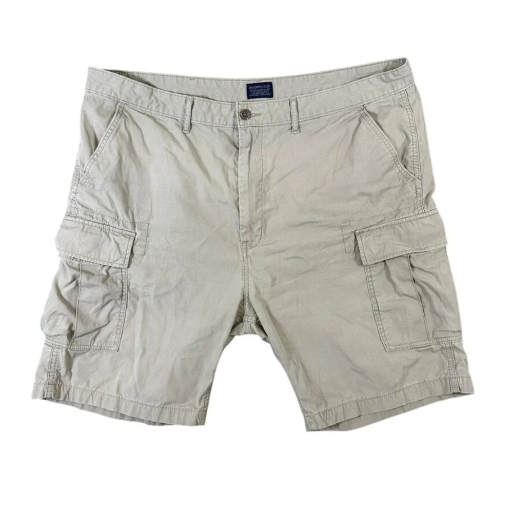 Levi Strauss & Co Mens Tan Ripstop Cargo Shorts Cotton Utility Khaki